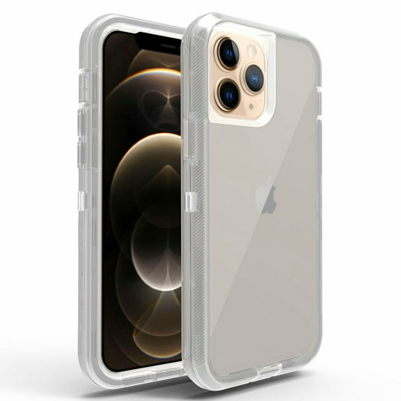 Military Grade Transparent Hybrid Case for iPhone 15 - Smoke