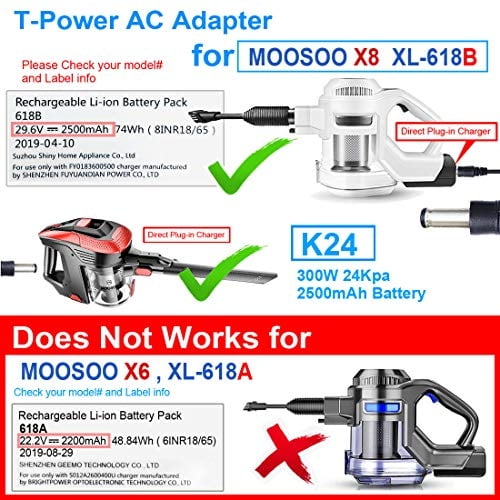 T POWER 36V Ac Dc Adaptador Cargador Compatible para MOOSOO X8, XL-618