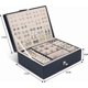 thumbnail image 4 of Jewellery Box Organiser For Crday Necklace Earrings Bracelets Rings, Large Pu Leather Gift, 4 of 5