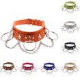 thumbnail image 3 of Harajuku Chocker Lock Key Rivets Black Goth Punk Chokers Gothic Choker Necklace for Women Hip Hop Cosplay Green, 3 of 9