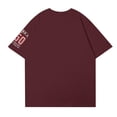 thumbnail image 4 of Women's Short Sleeve Round Neck T-Shirt with USA 250th Anniversary Flag Print, Loose Fit Casual Independence Day Top for Patriotic Celebrations Wine M, 4 of 5