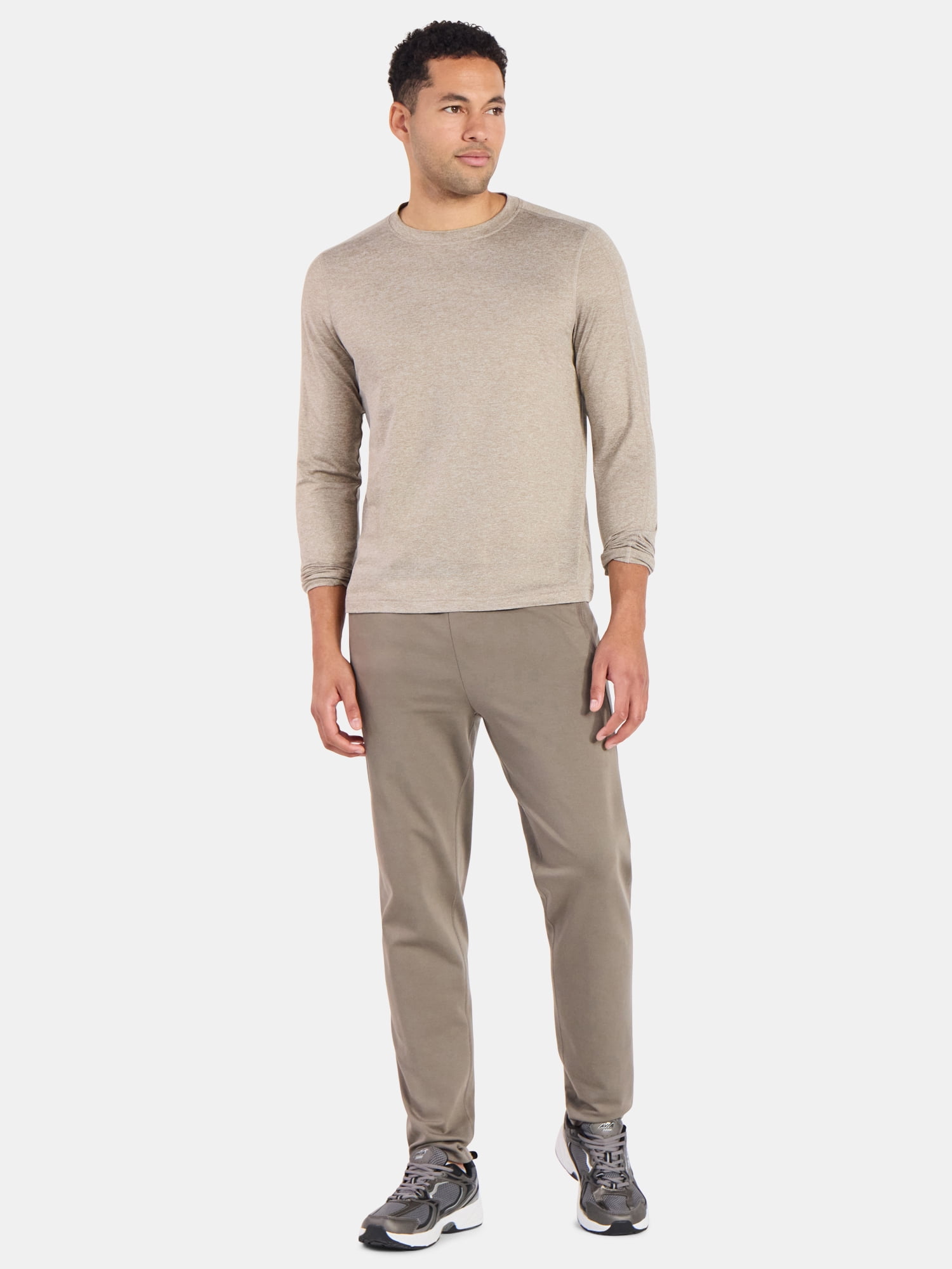 Athletic Works Men's and Big Men's ButterCore Soft Long Sleeve Tee Shirt, Sizes XS-5XL