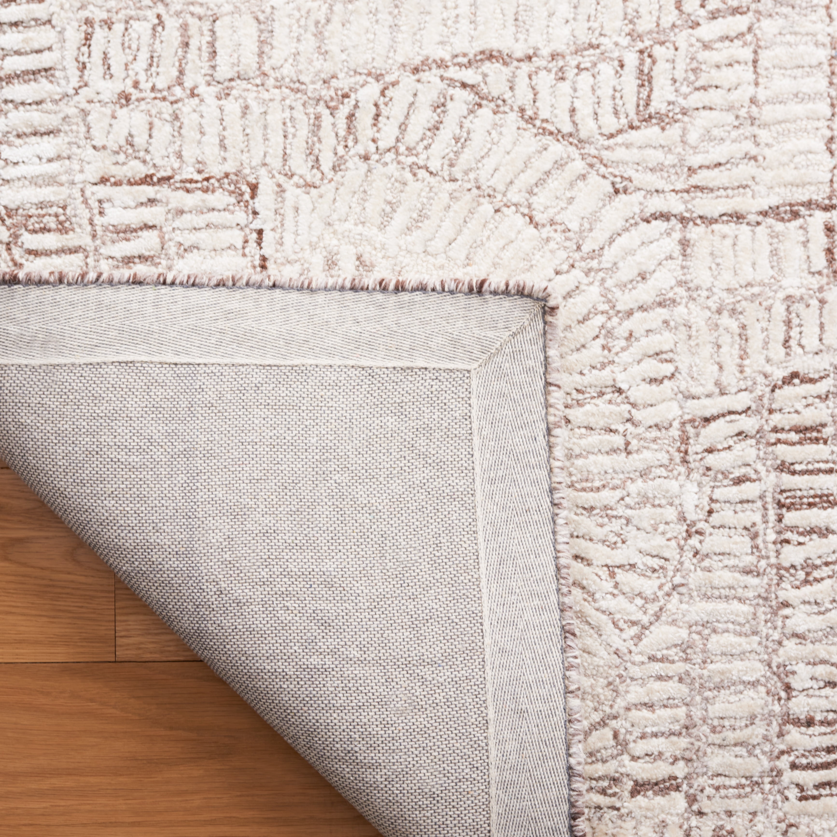 SAFAVIEH Glamour Linnette Abstract Area Rug, Brown/Ivory, 5' x 8'