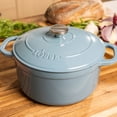 thumbnail image 5 of Lodge 5.5 Quart Ocean Enamel Cast Iron Dutch Oven, 5 of 7