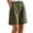 Army Green, variant on ByworldtasicNo Boundaries Wide Leg Cotton Shorts for Women Elastic High Waisted Pleated Casual Loose Bermuda Shorts