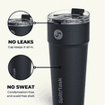 thumbnail image 6 of Splitflask 2-in-1 Hot & Cold Insulated Tumbler, 30oz Stainless Steel, Leak-Proof, BPA-Free, Dual Chamber, Travel Mug, Fits Cup Holder (Hartley Black), 6 of 19
