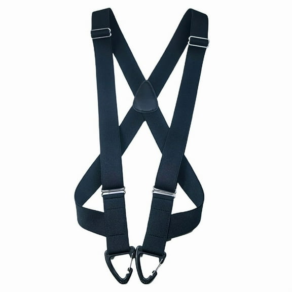 Suspenders for Men Heavy Duty for Big and Tall, Clip-On Elastic Braces for Formal and Casual Wear (black)