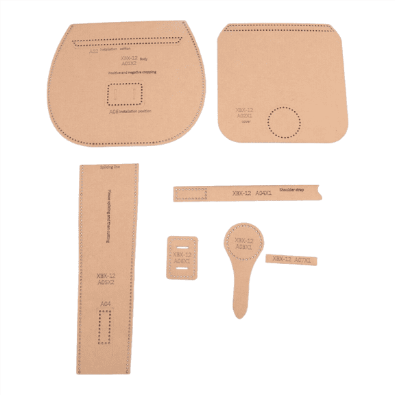 New Arrivals DIY Leather Tool Kit Kraft Handbag Sewing Pattern Handmade Craft Template Finished Product Size 21x19x6.5CM