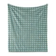 thumbnail image 1 of Abstract Soft Flannel Fleece Throw Blanket, Eastern Inspired Traditional Motifs and Shapes, Cozy Plush for Indoor and Outdoor Use, 70" x 90", Night Blue Turquoise, by Ambesonne, 1 of 5