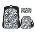 thumbnail image 1 of Easygdp Football Soccer Ball Mochila para Niños y Niñas con Set de Caja de Almuerzo y Estuche para Lápices 3 en 1, Mochila Escolar Estampada para Adolescentes, 1 of 7