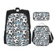 thumbnail image 1 of Disketp Football Soccer Ball Mochila Estampada de Gran Capacidad con Lonchera y Estuche, Set de 3 Piezas para Estudiantes, 1 of 7