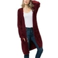 thumbnail image 2 of KOGMO Womens Fuzzy Long Cardigan with Pockets, 2 of 7
