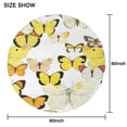 thumbnail image 6 of Yellow Butterfly Pattern Round Tablecloth 60"x60",Wrinkle Wipeable Table Cloth for Kitchen Dining Room Picnic Patio Party, 6 of 6