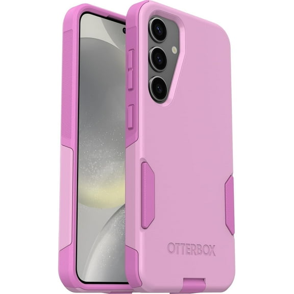 OtterBox Samsung Galaxy S25 (Only) - Commuter Series Case - Run Wildflower (Pink) - Slim & Tough - Pocket-Friendly - with Port Protection - Non-Retail Packaging