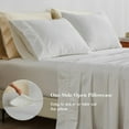 thumbnail image 3 of Simple&Opulence 100% Egyptian Cotton 400 Thread Count Queen Sheets-4 Pc Long Staple Pure Soft Sateen Weave Set-16” Deep Pocket Cooling Luxurious Bed Sheet with Double Hemstitch(White,Queen), 3 of 9
