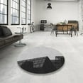 thumbnail image 3 of Ahgly Company Indoor Round Patterned Platinum Gray Novelty Area Rugs, 4' Round, 3 of 6