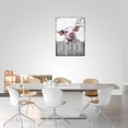 thumbnail image 4 of Pig Bathroom Decor Wall Art Hello Sweet Pig Poster Funny Pig Pictures for Bathroom Black and White Canvas Print Painting Funny Animal Wall Décor Framed Artwork Ready to Hang 12"x16", 4 of 6