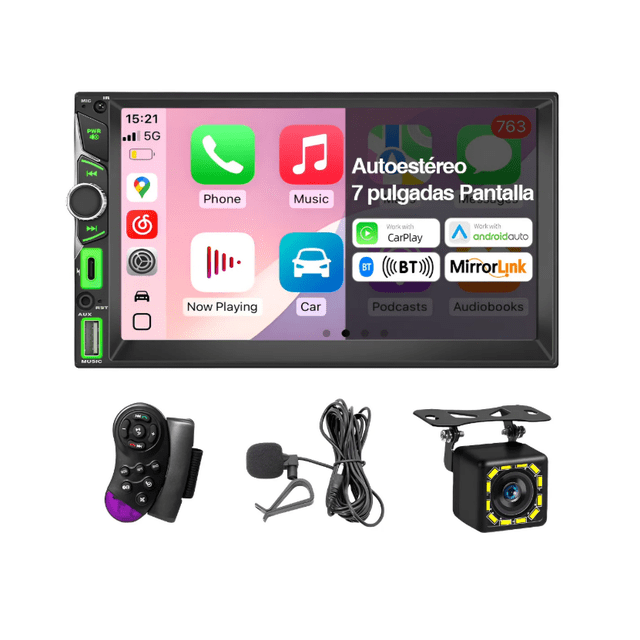 Autoestéreo Estéreo 7'' Pantalla Mp5 Carplay auto