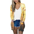 thumbnail image 1 of FAIWAD Cardigan d'Halloween pour Femmes Mignon Citrouille Ghost Ouvert Manteau Léger Confortable Automne, 1 of 5