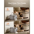 thumbnail image 5 of FeelNeedy Cat Water Fountain, 2.8L/95oz Stainless Steel Cat Fountain with Filter, Ultra-quiet Automatic Pet Water Dispenser for Cats Indoor, 5 of 10