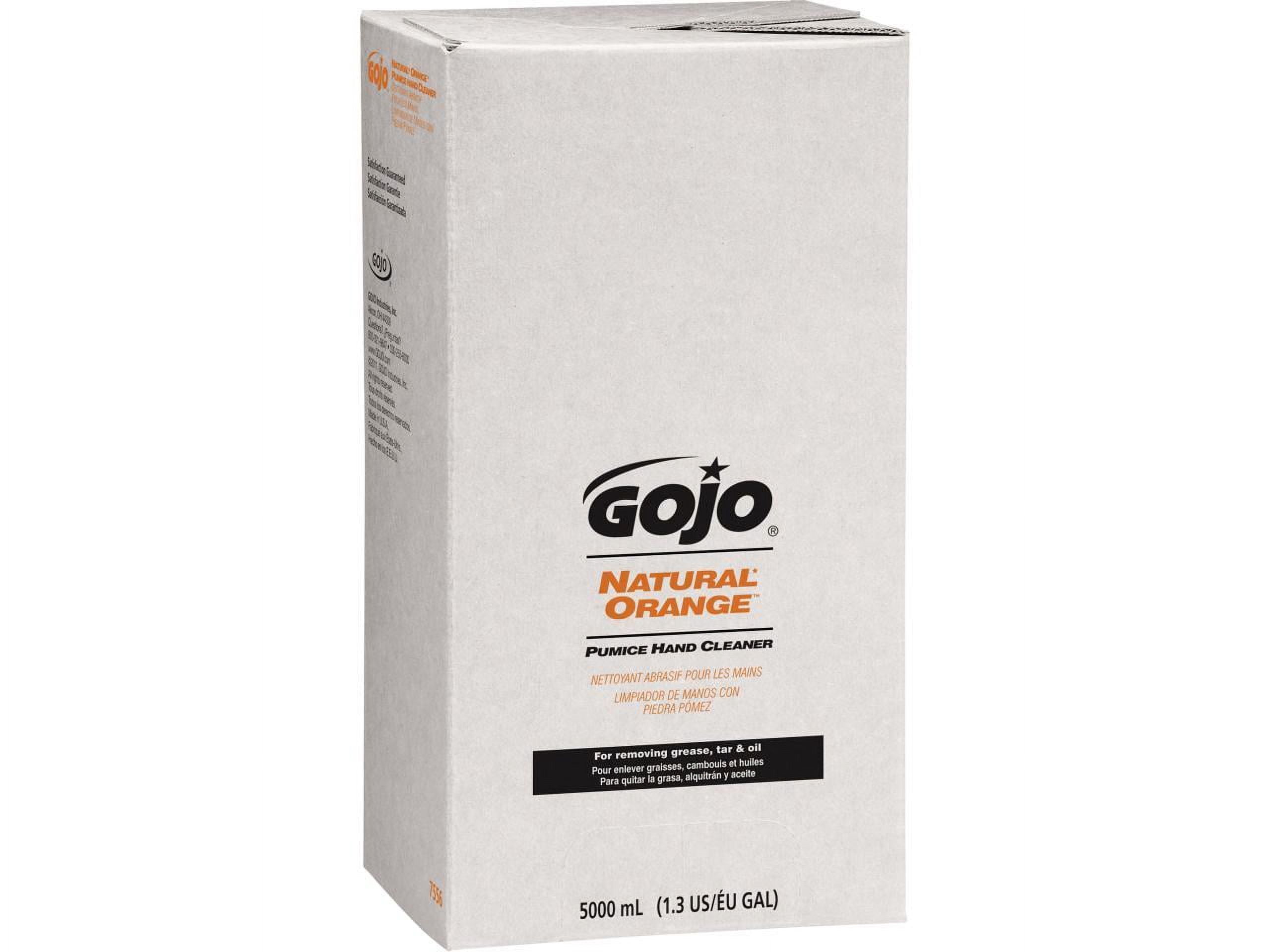 Gojo Natural Orange Pumice Hand Cleaners, Citrus, Bag-in-Box