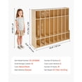 thumbnail image 5 of KFFKFF 8-Section Wooden Kids Coat Locker, Toddler Cubby Storage Organizer with 16 Hooks & Anti-Tip Kit, Modern Coat Cubbies with 16 Small Open Compartments for Home, Kindergarten, Daycare, 5 of 9