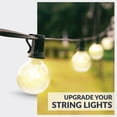 thumbnail image 5 of Replacement Bulbs for Outdoor String Lights, 10-Watt, G40 Globe Shape, Candelabra or E12 Base, Indoor/Outdoor, 2700K Color Temperature, Clear Glass, Edison-Style, 25-Pack, 5 of 6