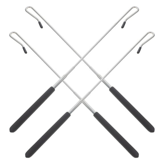 Masteelf 4pcs Adjustable Puppet Control Hand Rod Extendable Metal Puppet Arm Control Sticks Hand Puppet Accessories for Performances Adjustment Rage 20-55cm