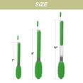 thumbnail image 3 of Unique Bargains Kitchen Tong Set Silicone Tips Non-Stick Cooking Tongs 3Pcs Green, 3 of 8
