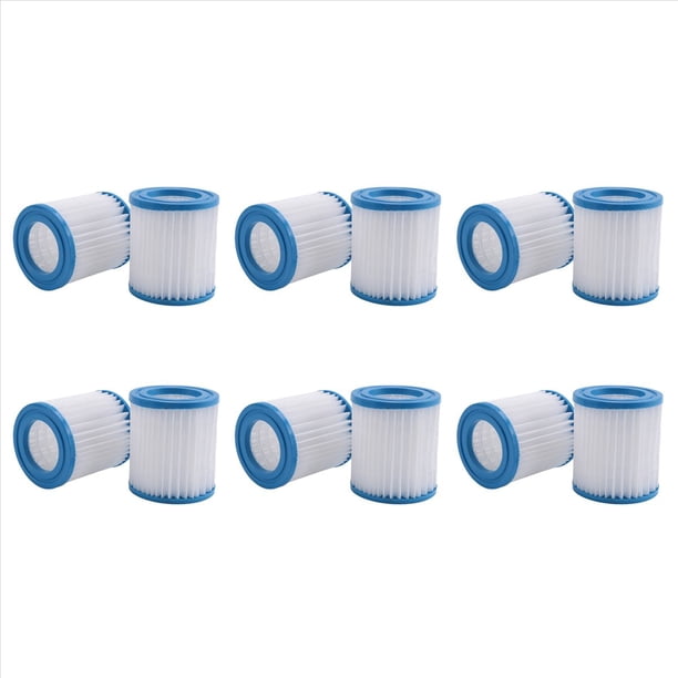 12 Piezas de Cartuchos de Filtro de Piscina 89x79x45Mm Filtro de Piscina de Repuesto para Limpiador de Bomba de Filtro de Piscina