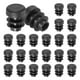 thumbnail image 1 of Uxcell 30 Paquete Tapones Plásticos Redondos, Inserciones de Tubo de Muebles de 1/2 Pulgada para Postes de Tubo/Sillas/Tuberías Metálicas [Negro], 1 of 1