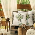thumbnail image 4 of Green Eucalyptus Leaves Pillow Covers 16X16 Inch Spring Summer Farmhouse Couch Pillow Cases Watercolor Leaf Throw Pillows Set of 2 Home Decor for Living Room Bedroom Bed Cushion Outdoor, 4 of 6