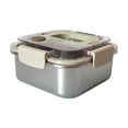 thumbnail image 1 of Advancent Recipientes no plásticos de acero inoxidable con tapas para caja grande aislada de almacenamiento de alimentos y refrescos Suministros térmicos 1200 ml, 1 of 1