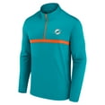 thumbnail image 2 of Men's Fanatics  Aqua Miami Dolphins Head-to-Head Quarter-Zip Top, 2 of 3