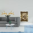 thumbnail image 2 of Estatua de cabeza de ciervo,Adorno de pared con cabeza de ciervo,animal decorativo para el hogar,Cabeza de ciervo de resina para colgar en la pared,escultura de alce para oficina,Marco de, 2 of 8
