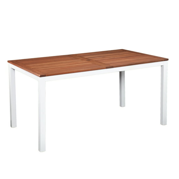Mandalay Outdoor Rectangular Table-Finish:Soft White