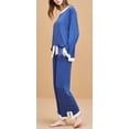 thumbnail image 4 of Richie House Womens Pajama Set Long Sleeve Sleepwear Scoop Neck Pjs Sets S-XXL 2 Pc set Lounge RHW4044, 4 of 7