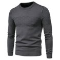 thumbnail image 2 of Mens Slim Fit Casual Shirt Long Sleeves Breathable Sweater Soft Top Knitwear, 2 of 8