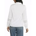 thumbnail image 3 of INSPIRE CHIC Women's Shirt Solid Long Sleeve Point Collar Shirts XS White, 3 of 6