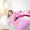 thumbnail image 5 of Feelyou Teens Skating Athlete Bedding Comforter Set, Pink Art Watercolor Twin Comforter Sets, Eat Sleep Ice Skates Reversible Bedding Set, Ultra Soft Bedroom Decor, 2-Piece, 5 of 9