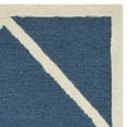 thumbnail image 4 of SAFAVIEH Cambridge Kennedy Geometric Diamonds Wool Runner Rug, Navy/Ivory, 2'6" x 8', 4 of 6