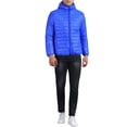 thumbnail image 2 of INSPIRE CHIC Hooded Puffer Jackets for Men's Winter Zipper Lightweight Warm Padded Coat L Royal Blue, 2 of 6