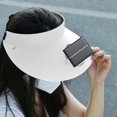thumbnail image 2 of PALIFEUR Solar Powered Fan Hat Lightweight Solar Fan Hat Outdoor Wide Hat With Fans Solar Power Breathable Sun Hat for Hiking Camping Beach, 2 of 7