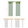 thumbnail image 6 of Tropical Leaves Blackout Curtains for Bedroom, Green Monstera Palm Leaf Trees Botanical Thermal Insulated Kitchen Drapes with Grommets, Light Blocking Window Treatment, 2 Panels 52" x 84", 6 of 7