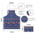 thumbnail image 7 of Pioneer Flower Floral Print Pattern Apron-Garden Aprons for Women with Pockets-Cotton Linen Waterproof Kitchen Cooking Gardening Aprons Adjustable for Kitchen,Cooking,BBQ and Salon 33x27 Inch, 7 of 7