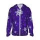 thumbnail image 1 of Balery Dark Purple Snowflakes Sudadera ligera de manga larga con capucha y protección solar UPF 50+ para hombre y mujer, ideal para pesca y running-Medium, 1 of 7