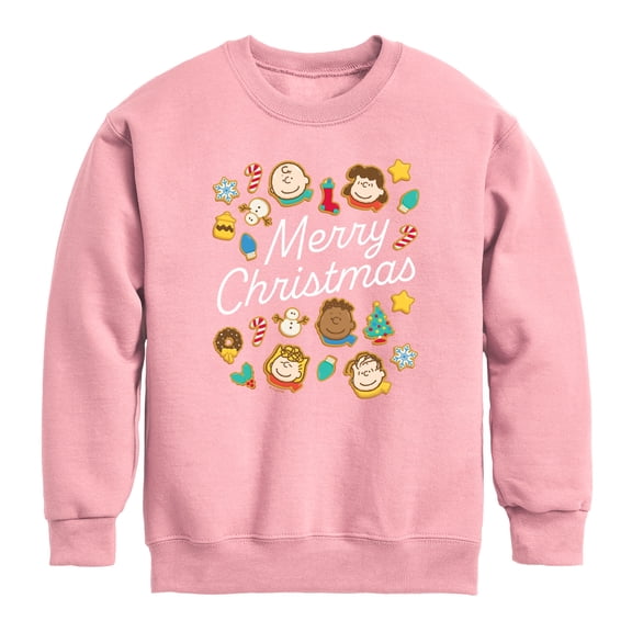Peanuts - Christmas Cookies - Youth Boys Crew Fleece Sweatshirt