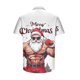 thumbnail image 2 of Camisas de Manga Larga para los Hombres Botón de Impresión de Navidad Blusa de Cuello Casual, Poliéster Ligero para la Fiesta de Primavera de Invierno, 2 of 5