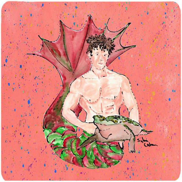 Carolines Treasures 8348FC Merman sous-Verres en Mousse - Ensemble de 4