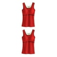 thumbnail image 2 of Ropa interior térmica Sonducket para mujer chaleco básico de fibra acrílica adelgazante alta elasticidad Rojo 3XL 2Conjunto, 2 of 6